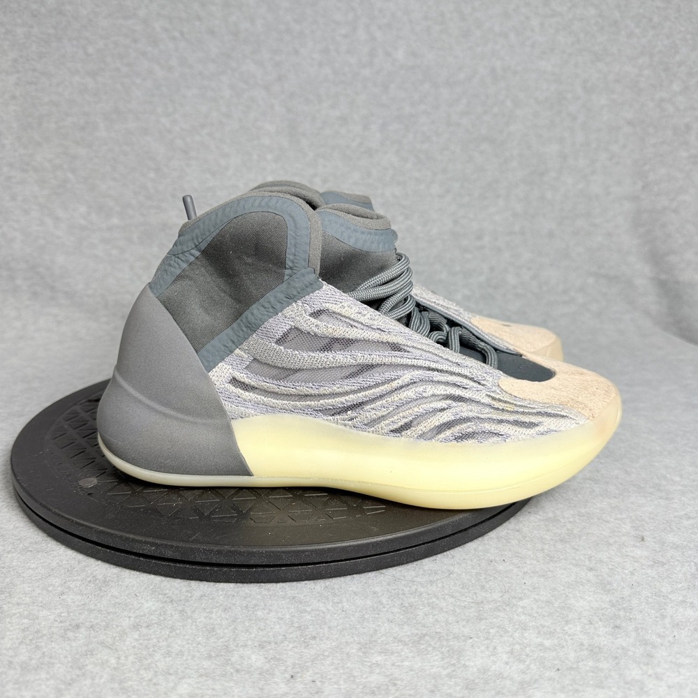Adidas Yeezy QNTM Mono Carbon Grey Blue High Top Sneakers GX6594 Mens 8